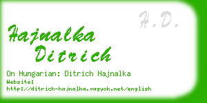 hajnalka ditrich business card